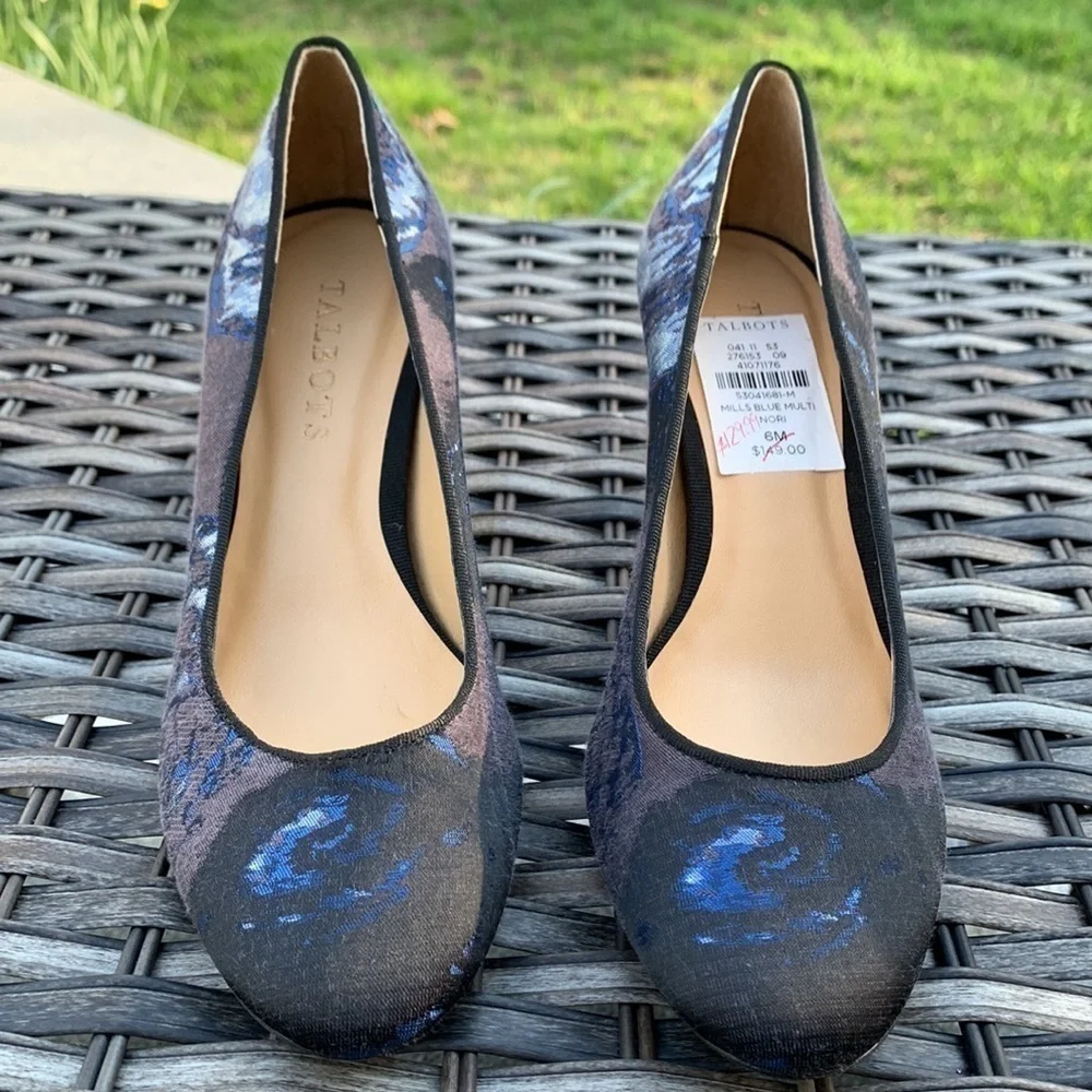 TALBOTS Mills Blue Multi Nori Pump